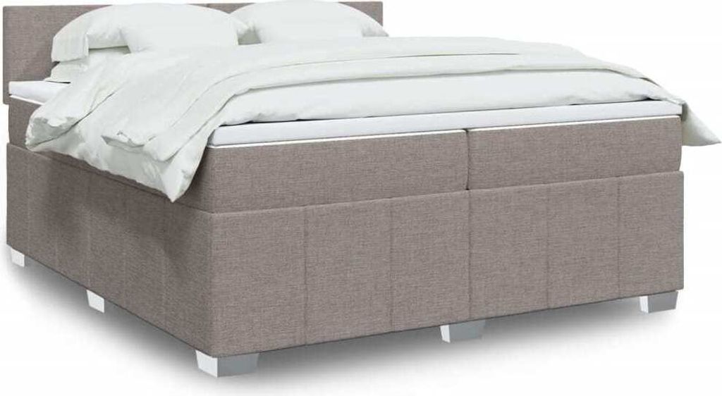 Maison Exclusive - Boxspringbett mit Matratze Taupe 200x200 cm Stoff