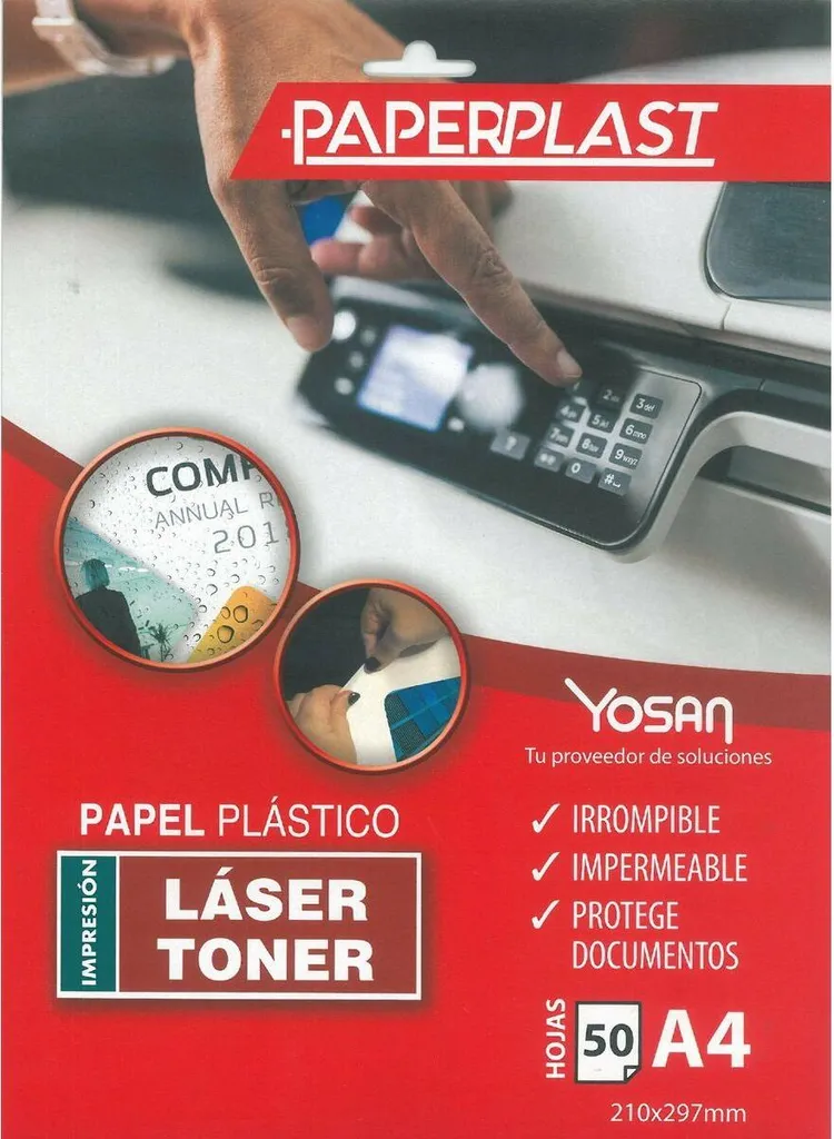 Offerta 50 Fogli Carta Plastica A4 Yosan 150 Micron - Stampa Laser