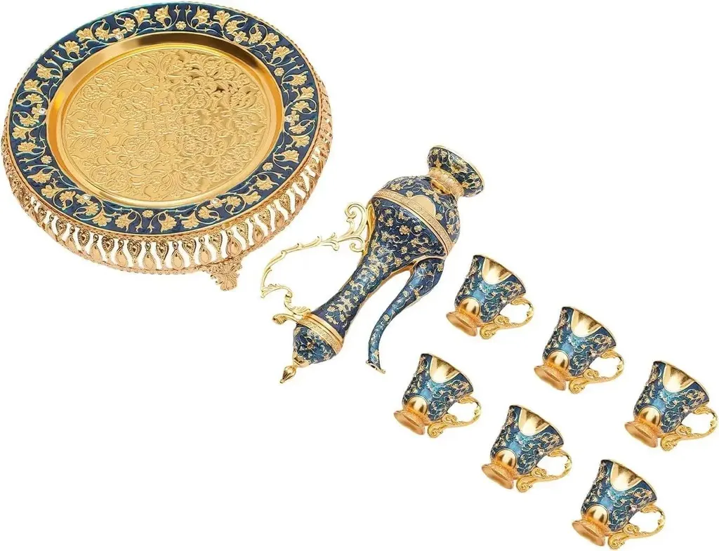 Set da tè Oro Ergonomico 6 persone: Eleganza Europea Contemporanea