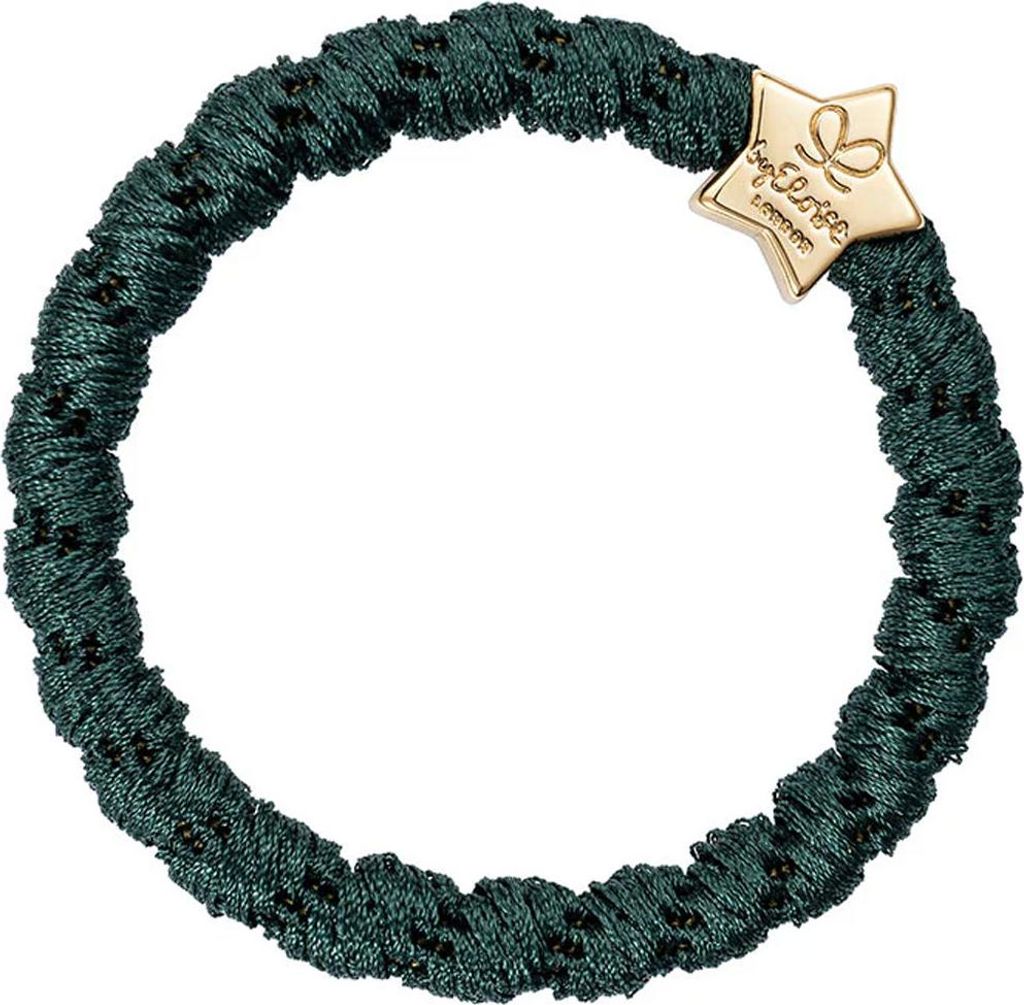 By Eloise London Gold Star Woven Bottle Green