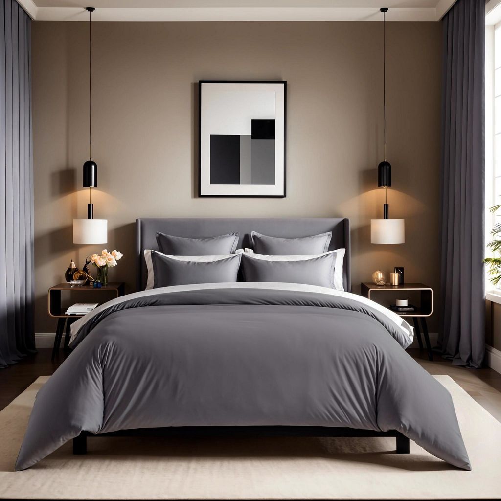 L'Essentiel Linge de Maison, Tonne Grise - 68, Ranforce King Quilt Cover (FR) (IT), 100 % BAUMWOLLE RANFORCE, Grau, 240 x 220 cm