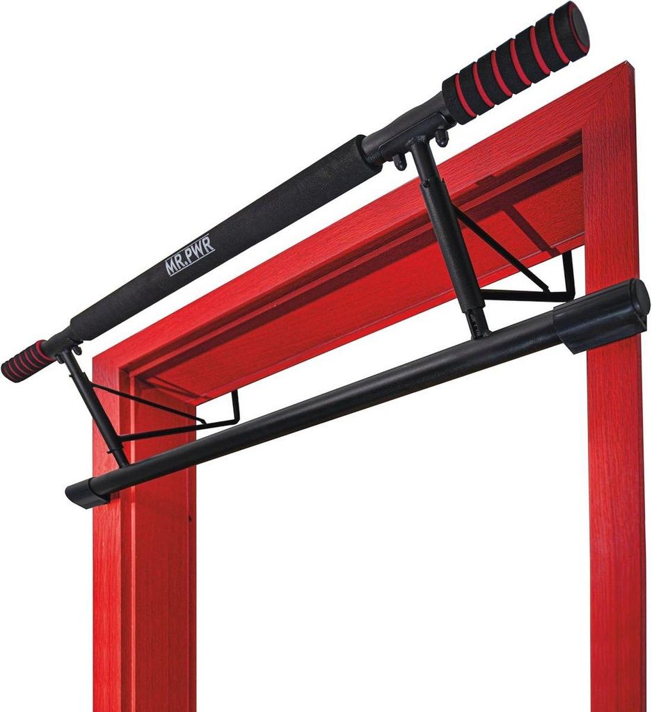 Premium 3-in-1 Türrahmen-Klimmzugstange – Dips & Liegestütze – 20 cm Höhe – vollständige Klimmzugmöglichkeiten – Kraftstation – Pull...