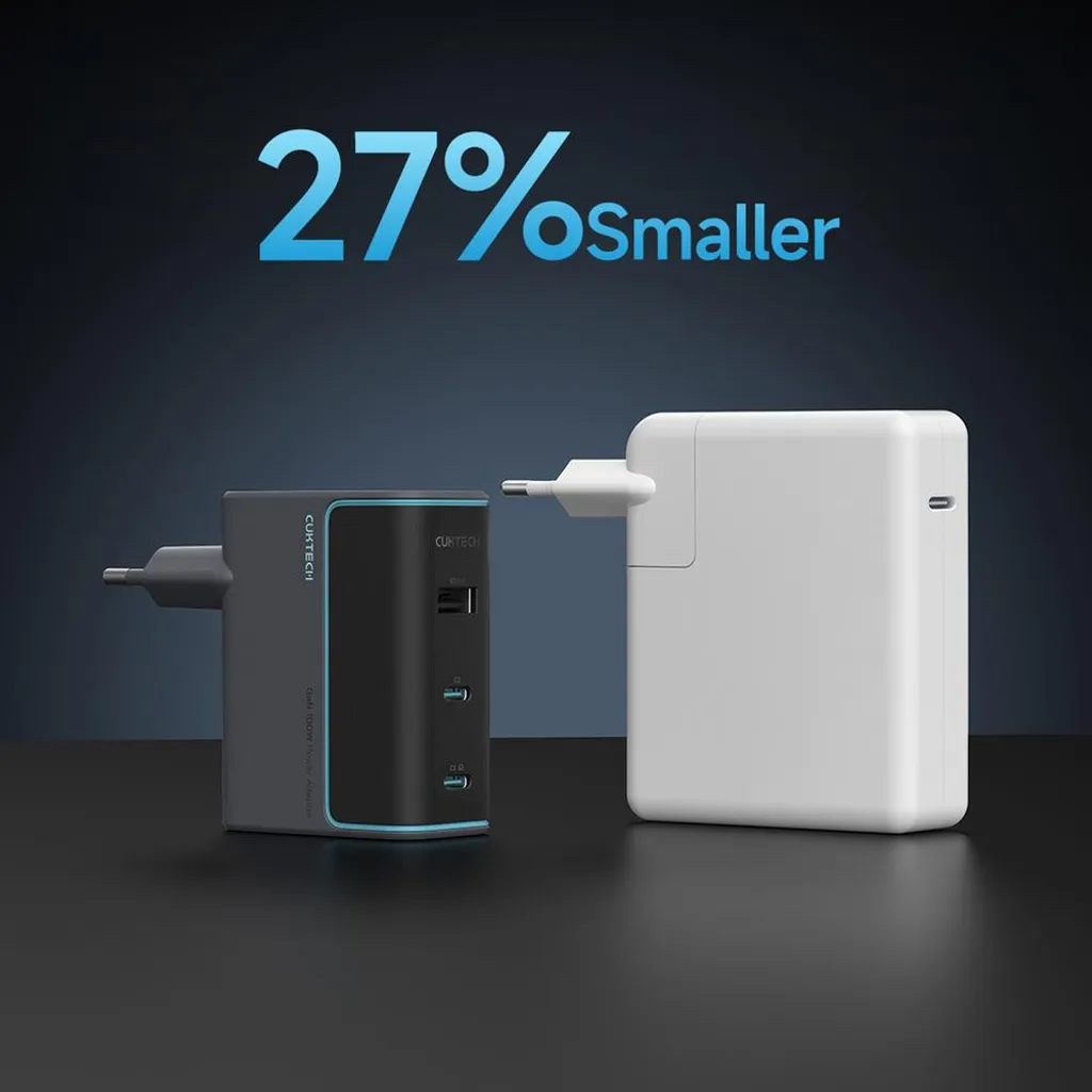 Chargeur Rapide 100W pour Télétravail : Cuktech GaN CUKAD1003EUG USB-C - 4