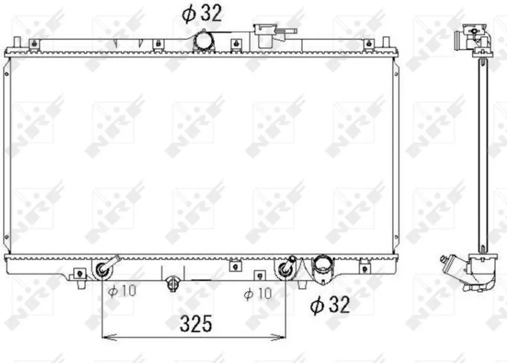 Radiateur de refroidissement moteur pour réparer Honda Prelude