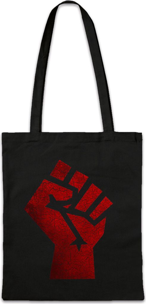 Urban Backwoods Raised Fist, Stofftasche, Farbe: Schwarz