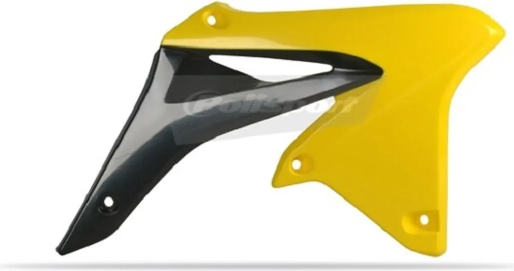 Ouïe de radiateur Polisport RMZ250 2010-2013 Noir et Jaune Moto Cross