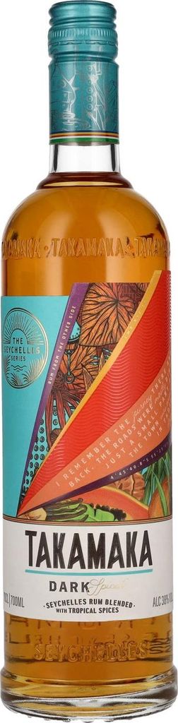 Takamaka Dark Spiced Rum 0,7l 38%vol. Produktbild 