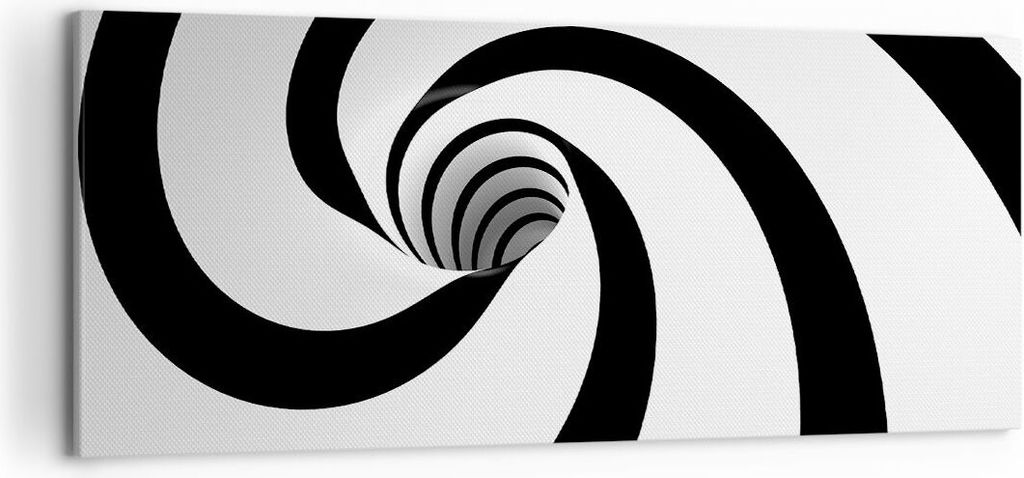 Bild auf Leinwand - Leinwandbild - Spirale Streifen Komposition - 120x50cm - Wand Bild - Wanddeko - Leinwanddruck - Bilder - Kunstdruck - Wanddekor...