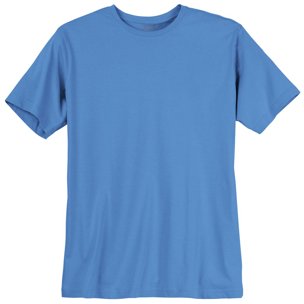 Redfield Basic T-Shirt große Größen himmelblau