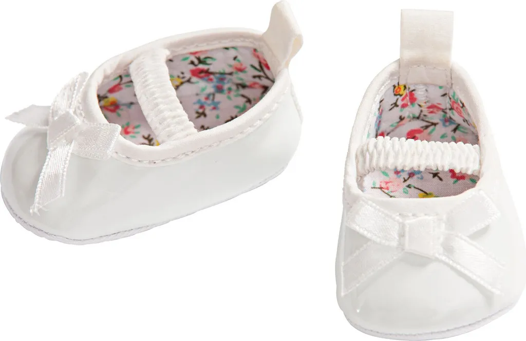 Chaussures de Poupée Ballerines Blanches Heless pour Taille 38-45