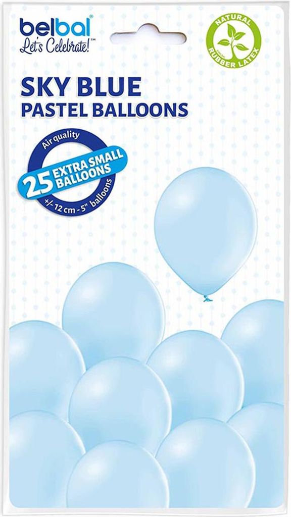 25 Stk. Luftballon Unifarben Ø 12cm | Hellblau #003 Produktbild 