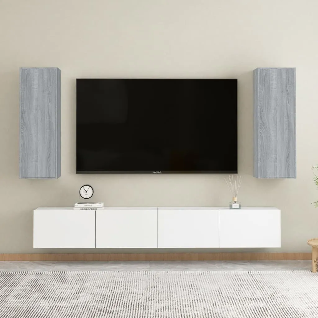 Mobili TV The Living Store 2 pz. Grigio Sonoma - Casa e Comfort