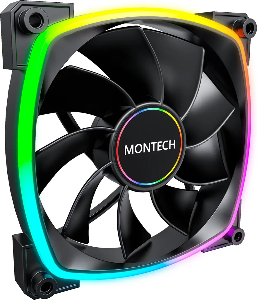 Ventola Montech RX140 PWM: 140mm di pura efficienza ARGB Reverse