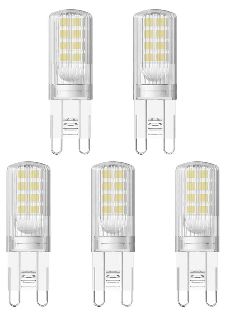 Modee LED-Lampe G9 - 2,6 W, 2700 K, 320 lm, 230 V - LED-Einsatz - Warmweiß - 5 Stück
