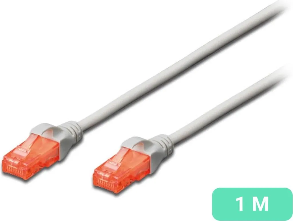Câble Patch RJ45 CAT 6 UTP 1m Blanc Haute Performance pour Débit Gigabit
