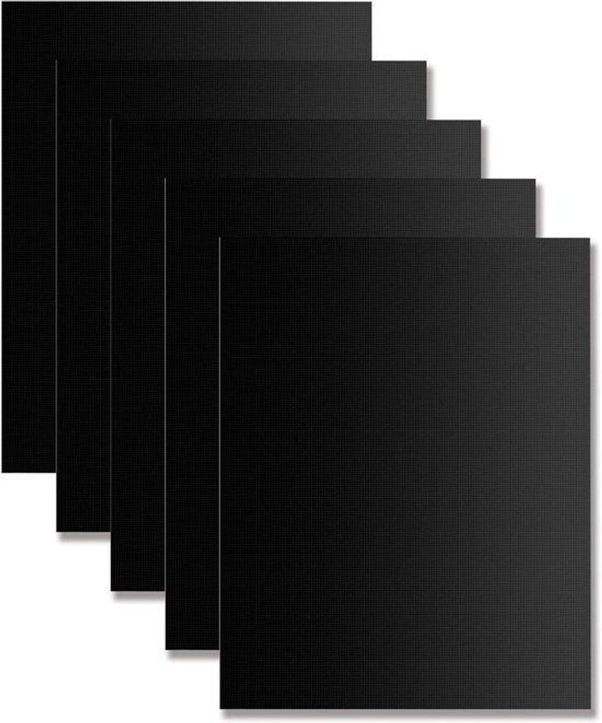 Famanu Grillmatte für Gasgrill - Set von 5 Glasfaser Grillmatten - 40 x 32,5 cm - wiederverwendbares Backpapier - BBQ-Zubehör