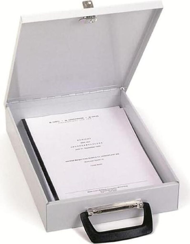Dokumenten-Kassette Dokufix BxTxH 26,0x36,5x8,0cm lichtgrau