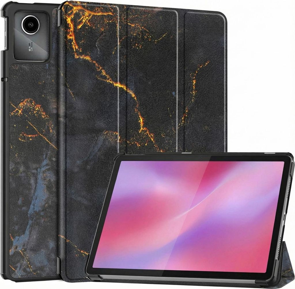 imoshion Design Trifold Klaphülle Lenovo Tab M11 - Black Marble