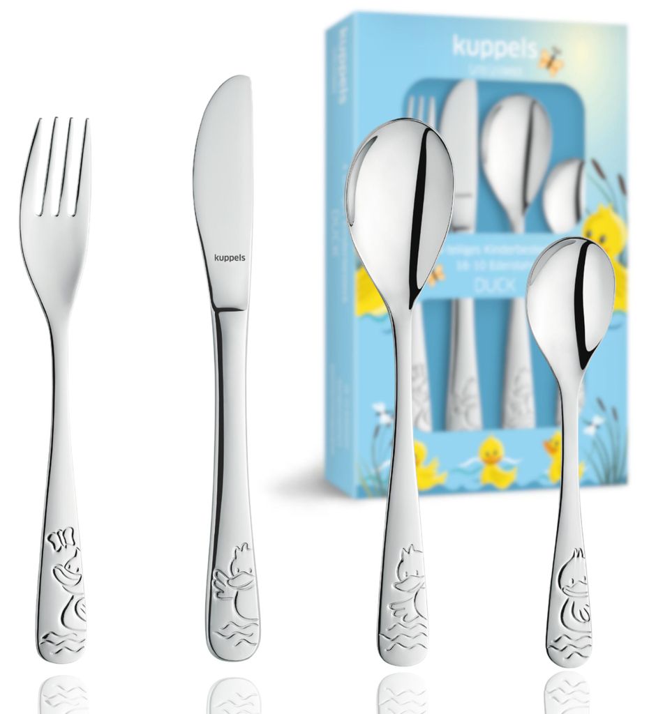 Kuppels 4-tlg. Kinderbesteck Set DUCK Produktbild 