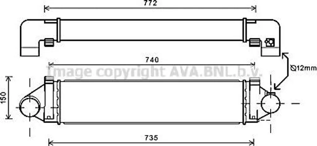 Intercooler renforcé AVA FDA4481 compatible Volvo V40 et Ford S-Max