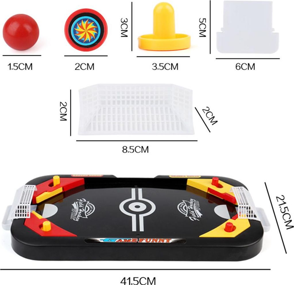 2-in-1-Tischspielset für Kinder, Airhockey und Fußball, Flipper, Kinder und Erwachsene