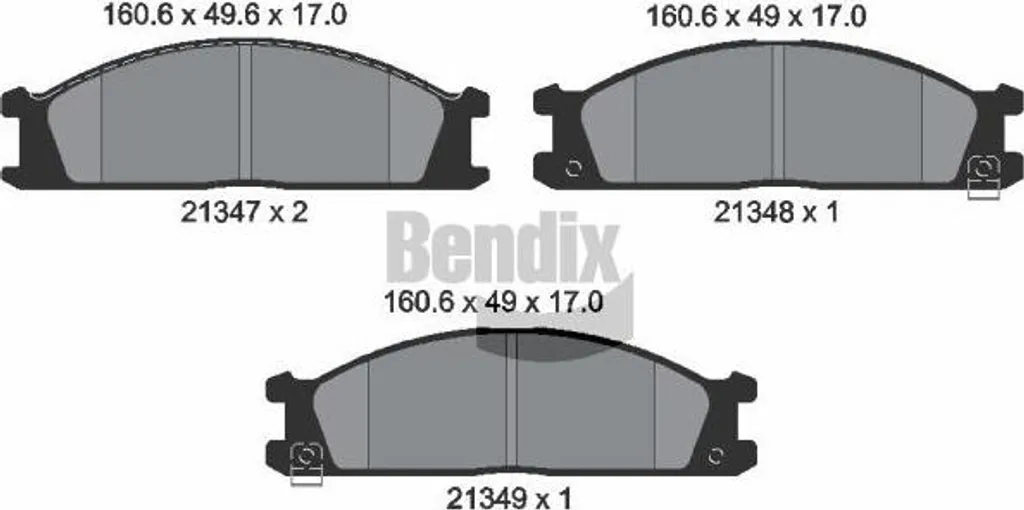 BENDIX BPD1783 Jeu de Plaquettes de Frein à Disque OE 26296AA050