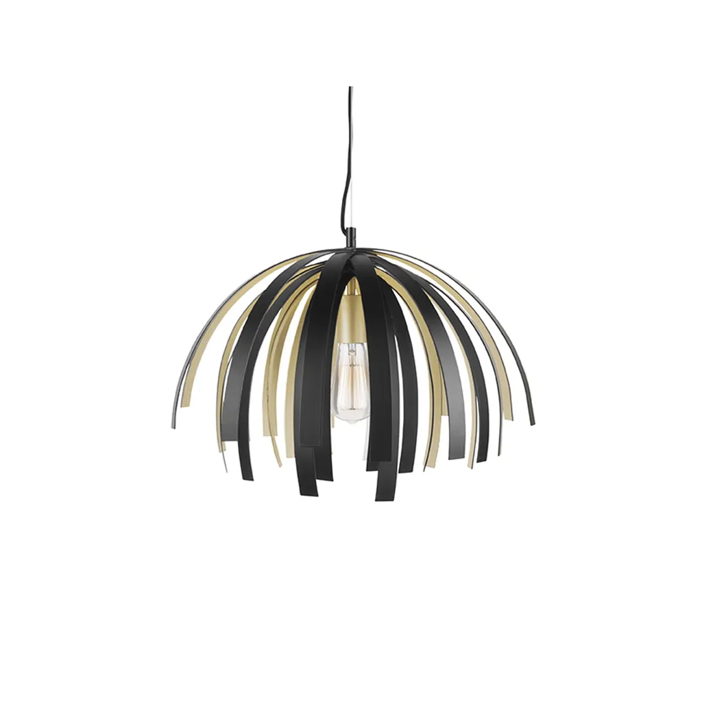 Suspension Industrielle en Métal - Lampe de Salon Chic Fini Noir Mat