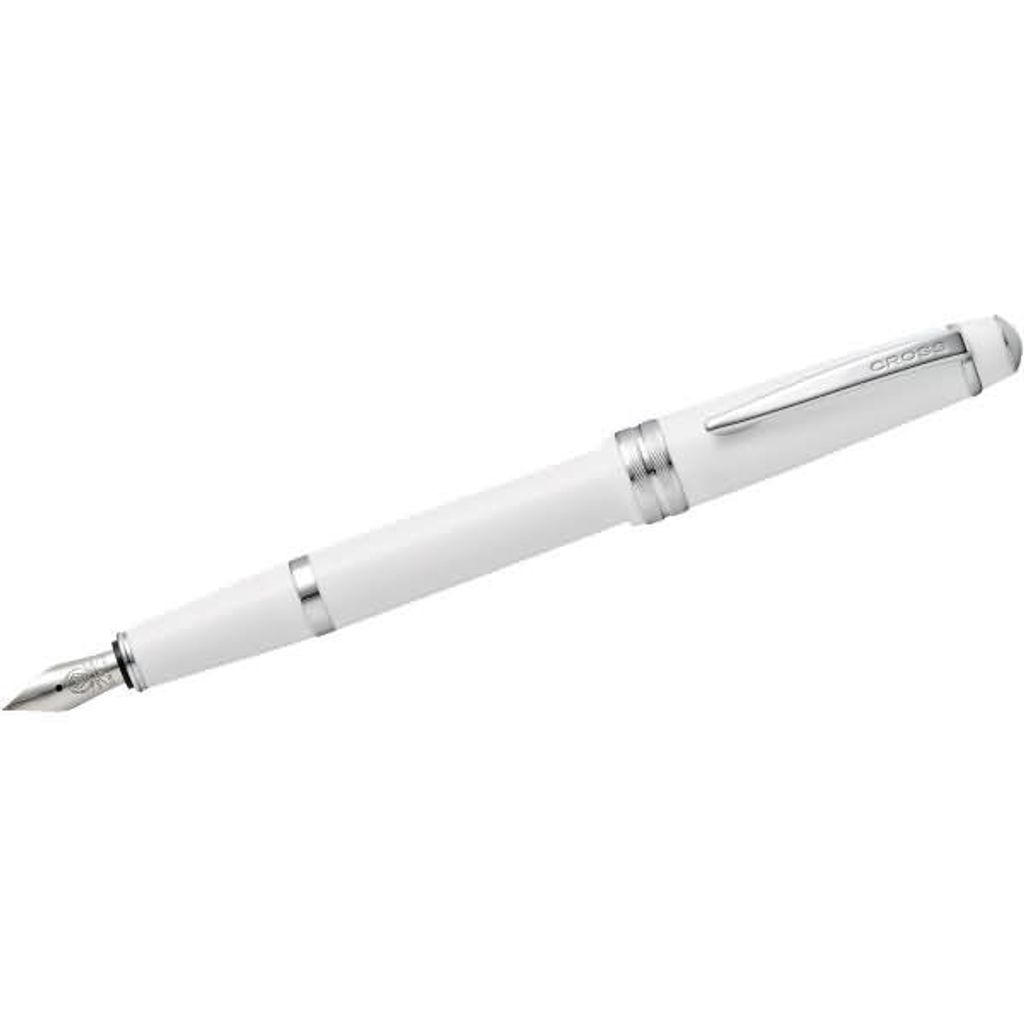 Cross Füllfederhalter Bailey Light Weiss/Chrom, Kunststoff, F-Feder