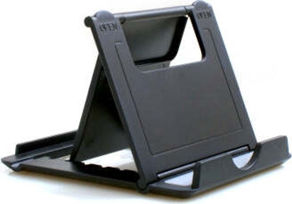 SYSTEM-S Universal Ständer Halter Klappständer Standfuss Tablet Tisch Halterung 6 Stufen Neigung einstellbar 60-75° für Tablet PC Smartphone un...