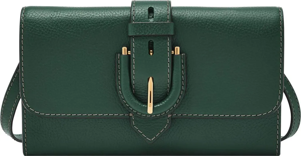 Sac Porte-monnaie Fossil Harwell Vert Foncé Idéal pour Sorties et Voyage