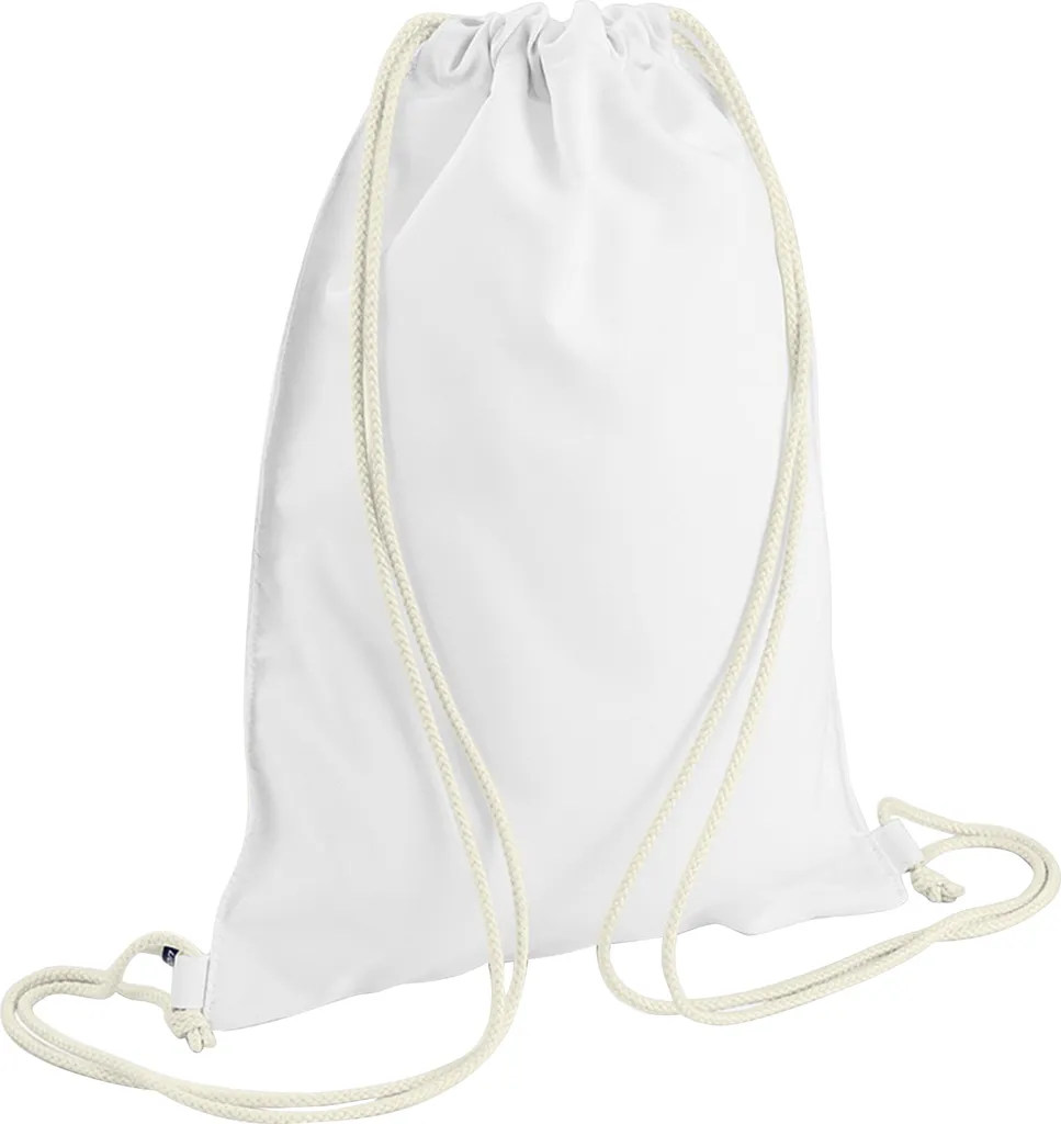 Sacca Drawstring Bagbase BC3150 Bianca | Minimal 5L Sublimation Ready