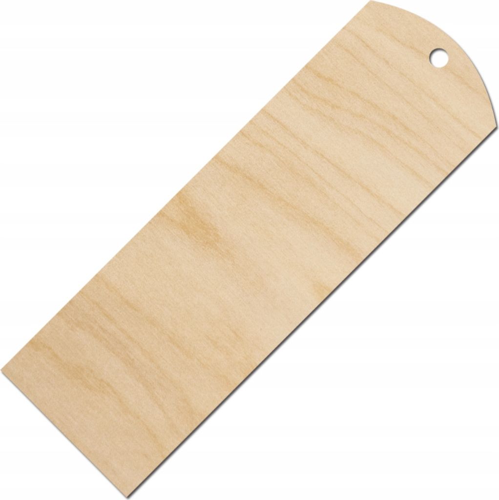 Ovales Lesezeichen aus Holz - 15x5 cm - Dekor Produktbild 