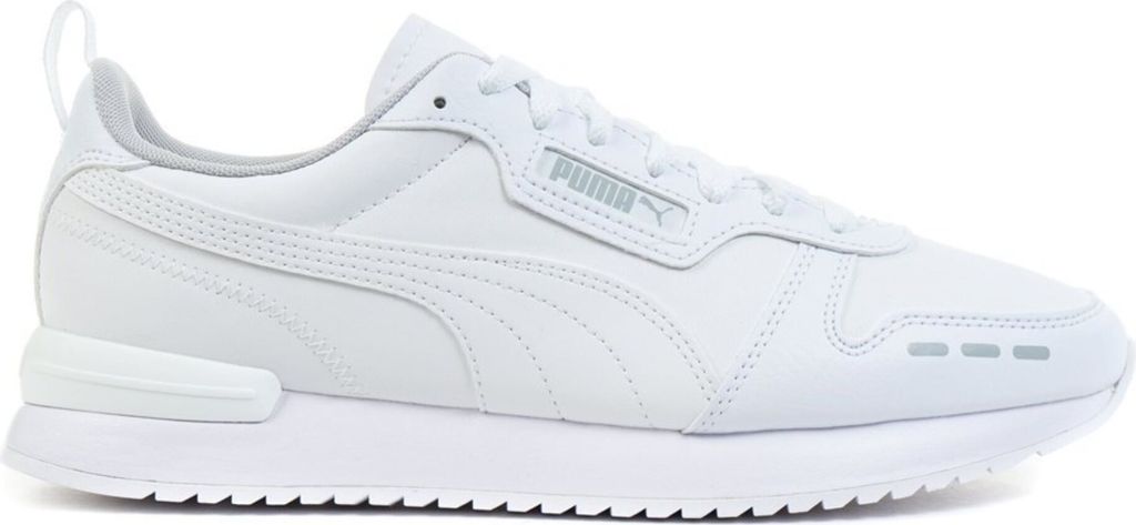 A white Puma R78 SL Runner Uni Sneaker is shown from the side against a white background.