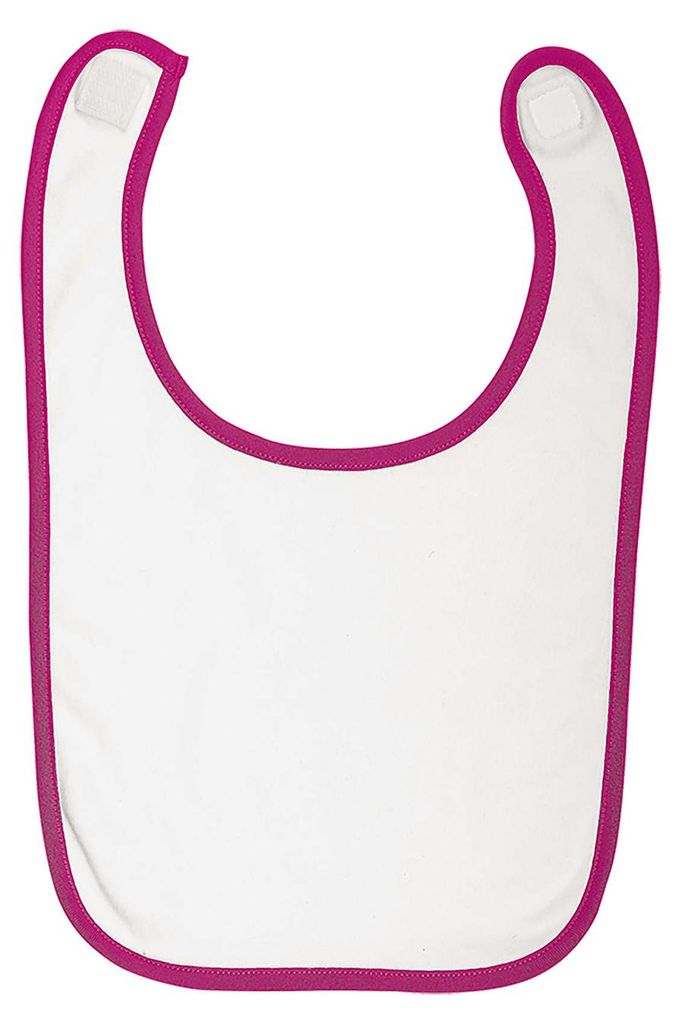 SOLS - Baby Lätzchen "Babib" LT1586 (Einheitsgröße) (Weiß/Fuchsie)