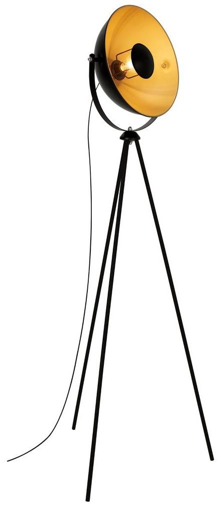 BRILONER Lampadaire retro design trépied noir or Image du produit 