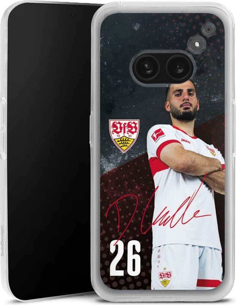 DeinDesign Handyhülle für Nothing Phone (2a) Silikon Hülle Case Smartphone Schutzhülle Offizielles Lizenzprodukt VfB Stuttgart Deniz Undav
