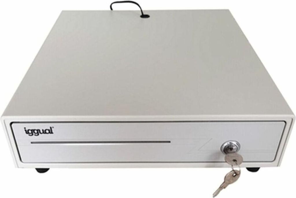 iggual IRON-10W, Elektronische Geldschublade, Metall, Weiß, Produktbild 
