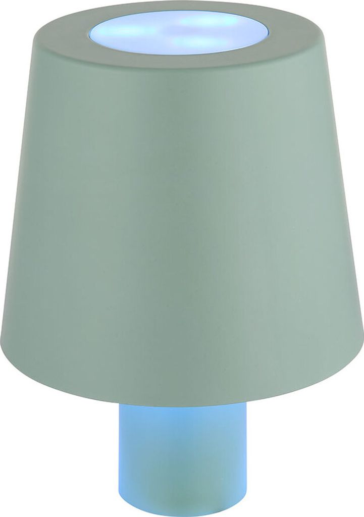 RGB LED Tischleuchte, Flaschenlampe, Touch, Akku, H 14 cm
