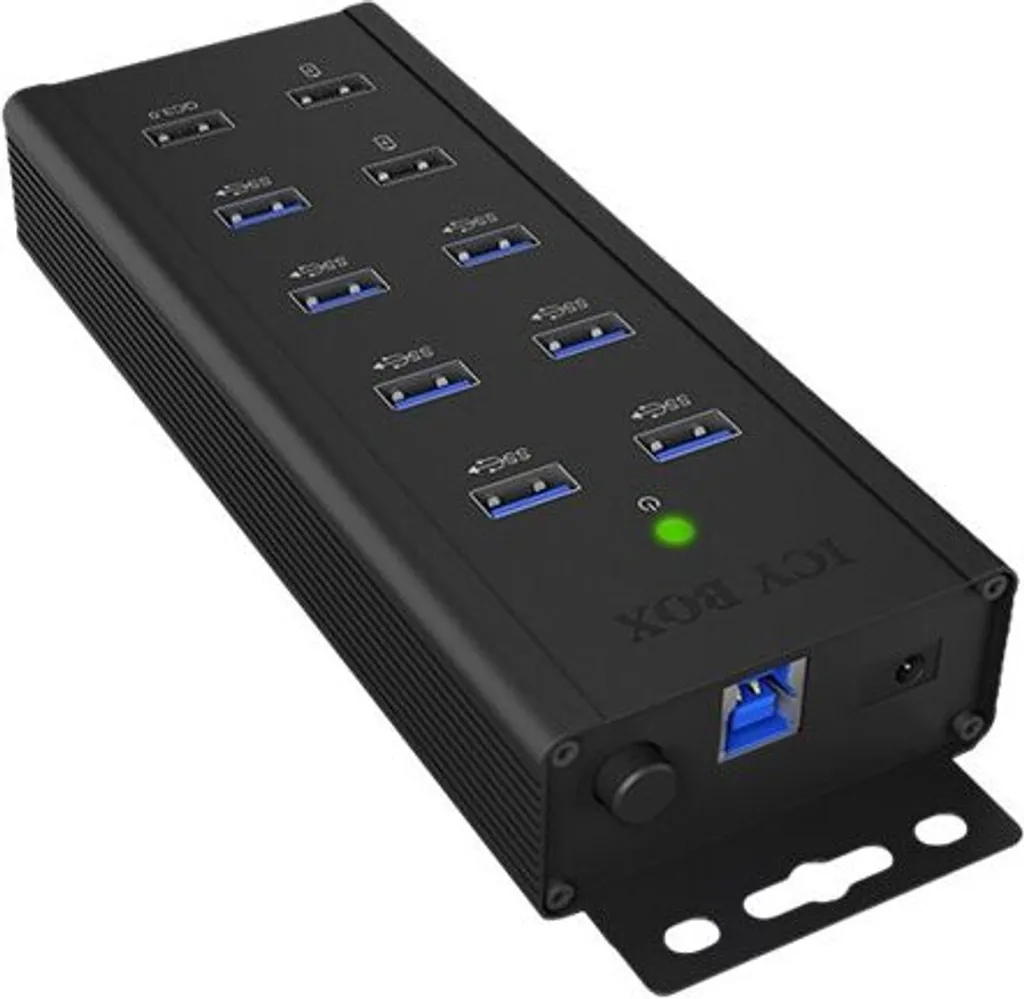Hub USB ultra-rapide ICY BOX en aluminium avec charge Quick Charge