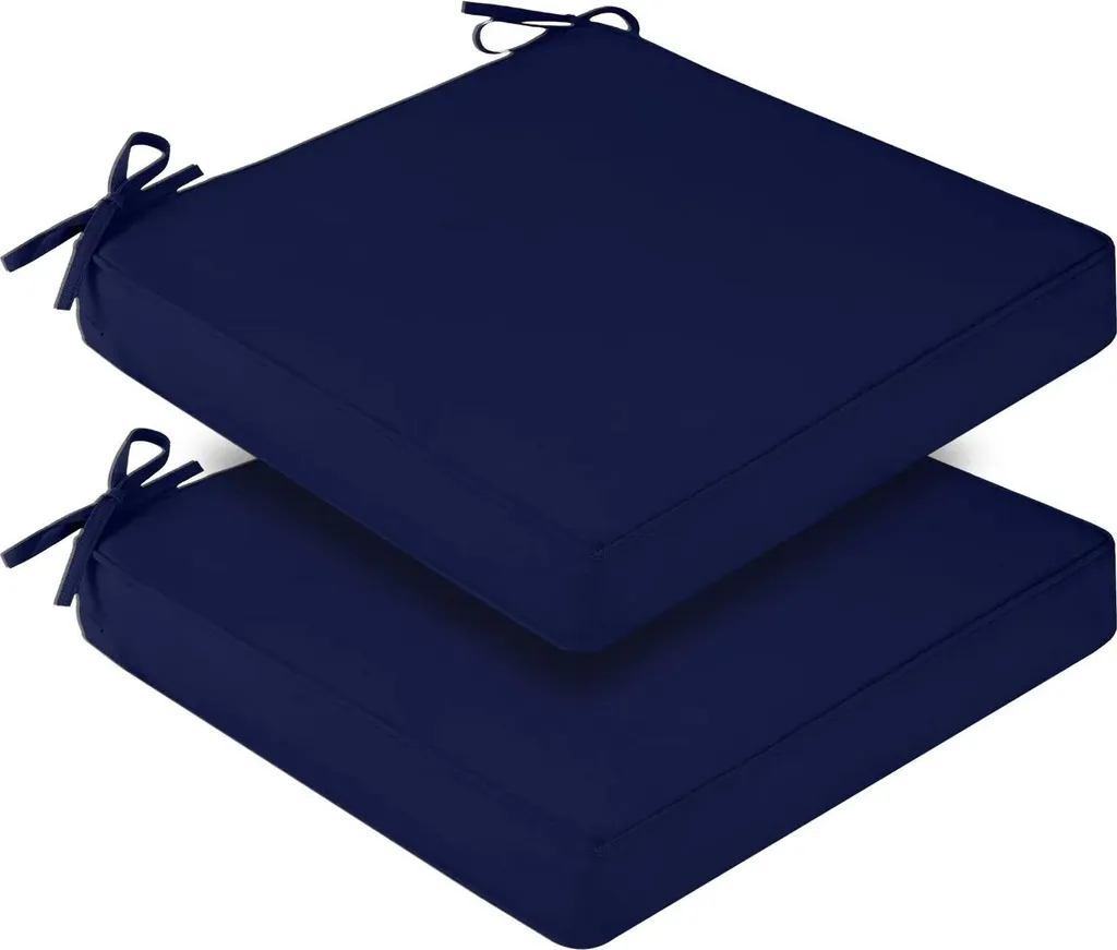 Coussin d'assise de jardin épais bleu marine imperméable série Loft 48cm