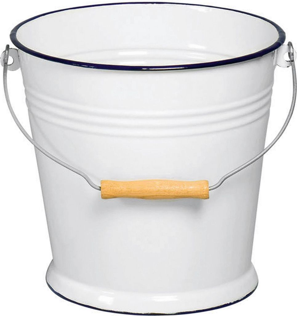 KARL KRÜGER secchio smaltato 10l 27cm Ø29cm bianco Immagine del prodotto 