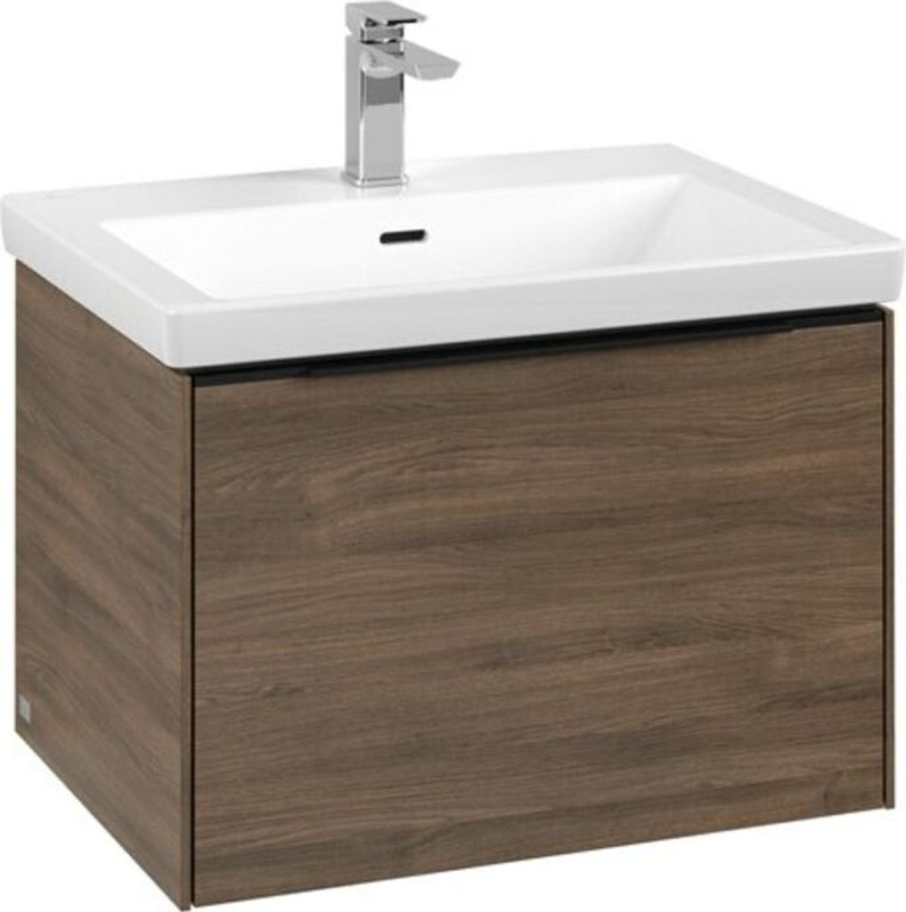 Villeroy & Boch Subway 3.0 Waschbeckenunterschrank, LED-Beleuchtung, 1 Auszug, 622x429x478mm, C575L1VH