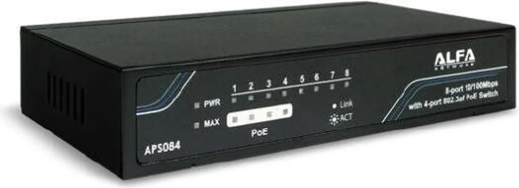 Switch Ethernet économe à 8 ports et 4 ports PoE longue distance