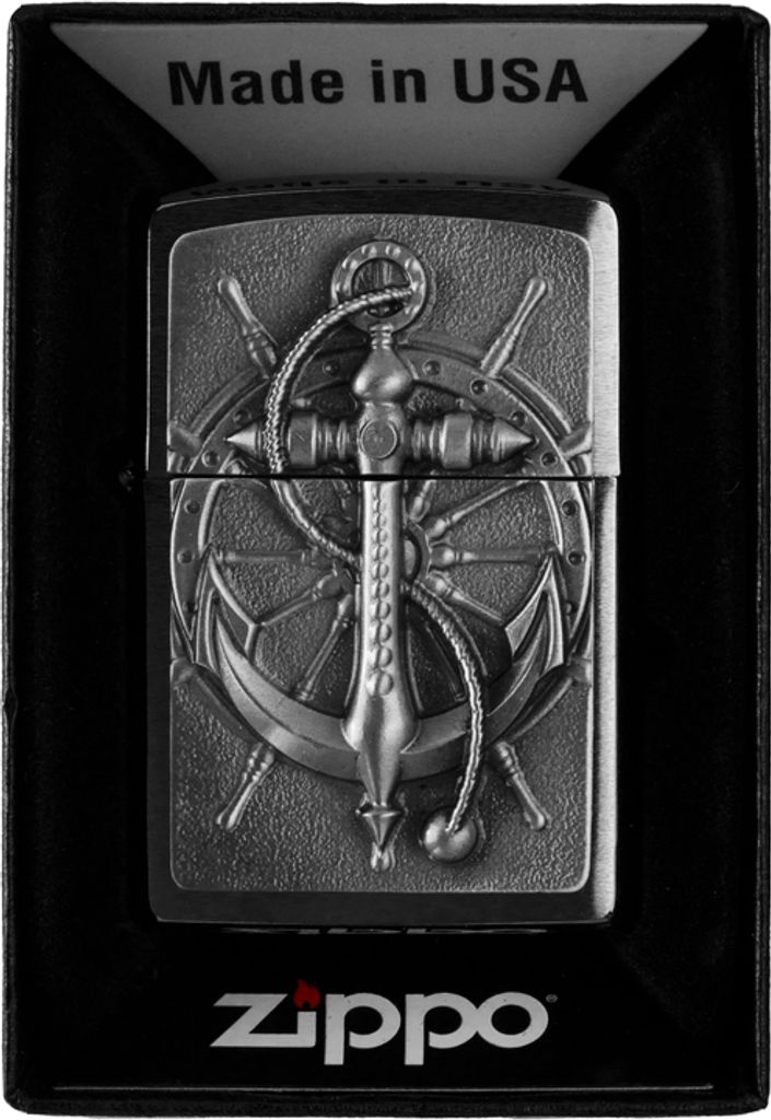 Zippo accendino 2004290 Nautic a benzina in ottone e Immagine del prodotto 