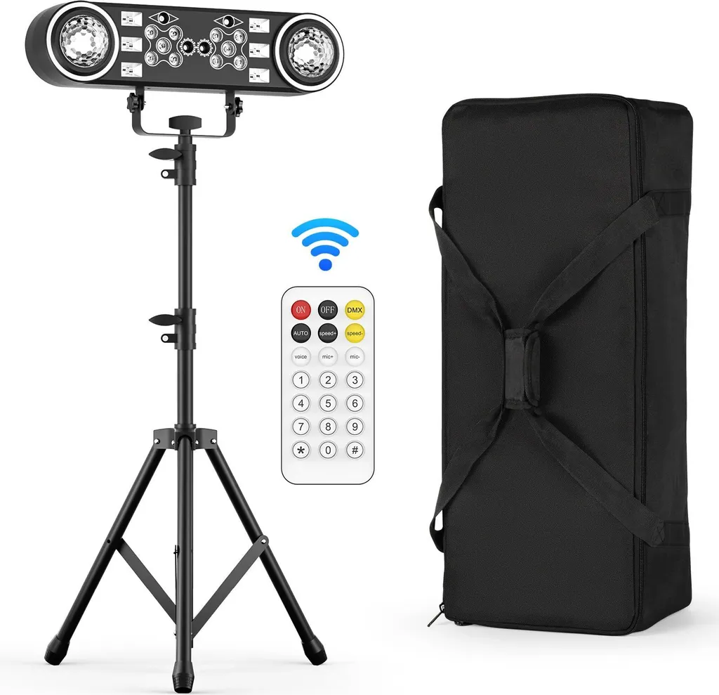 Lumière LED RGBW Dynamique Support Stable Noir Solution Éclairage Prise EU