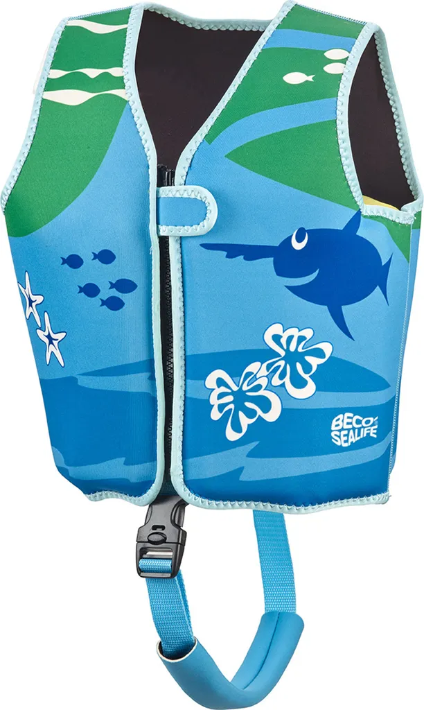 Gilet de flottabilité BECO avec sangle de jambe confort bleu vert M