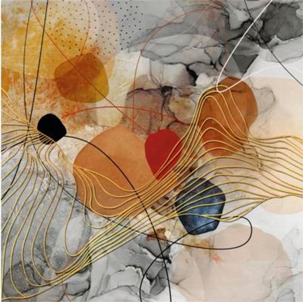 Metallbild Lines And Shapes IX 50x50 cm