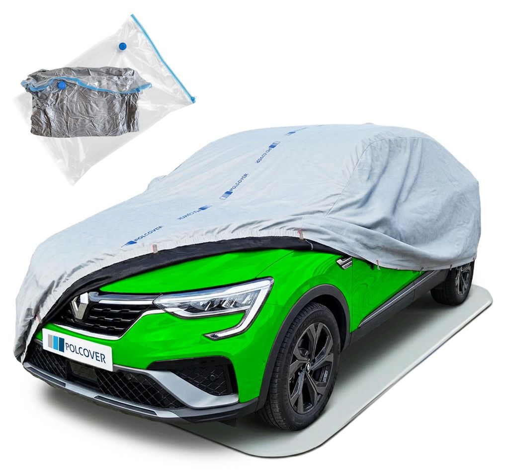 POLCOVER Autoabdeckung Wasserdicht Abdeckplane Auto Atmungsaktiv Sonne, Staub, Hagelschutz, UV-Schutz S (430-440 cm) 7 mm Sportback - Autoplane Aut...