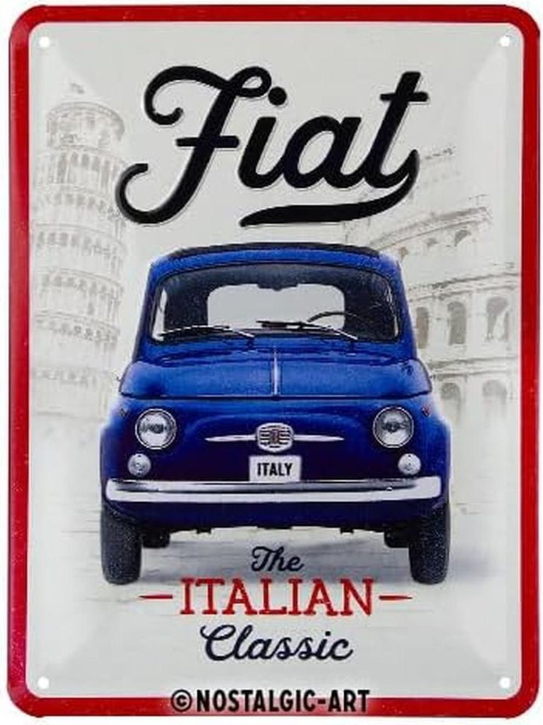 Nostalgic-Art - Blechschild 15x20 cm - Fiat 500 - The Produktbild 