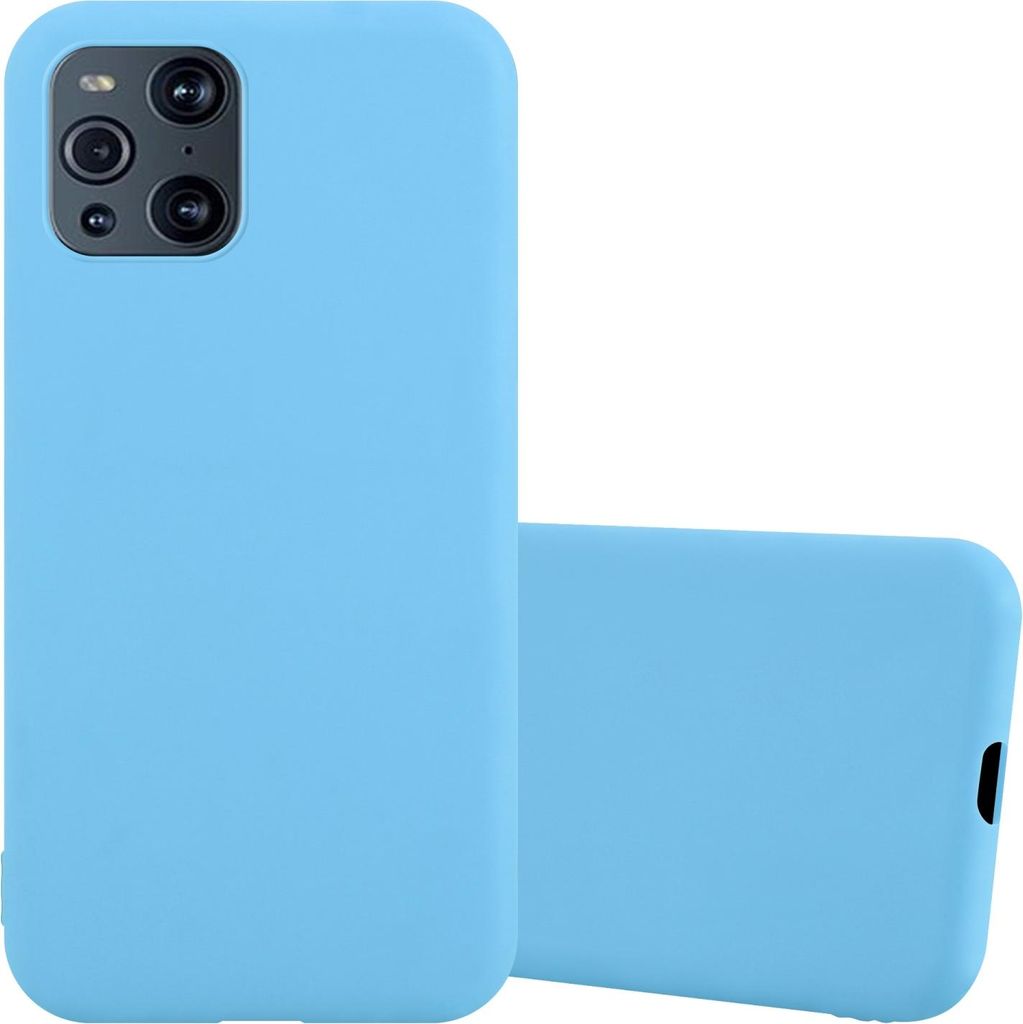 Cadorabo Hülle für Oppo FIND X3 PRO Schutzhülle in Blau Handyhülle TPU Silikon Etui Case Cover